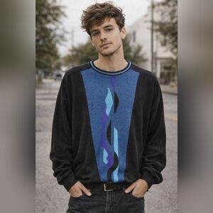 Vintage Made In USA St. Croix Cosby Grandpacore Pullover Sweater, XL